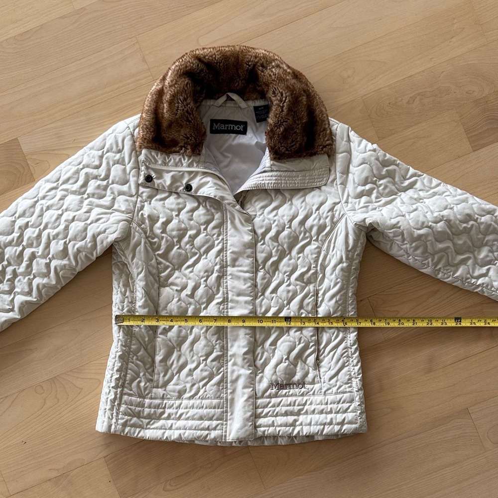 Marmot Quilted Jacket with Faux Fur Collar